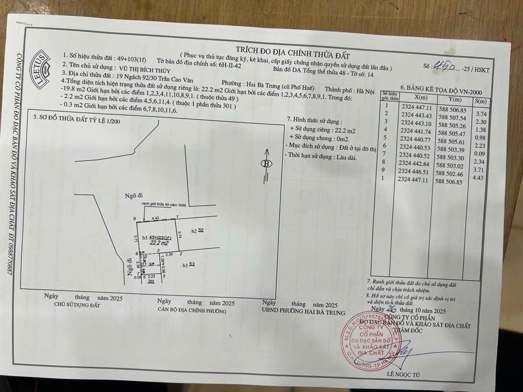 Bán nhà Trần Cao Vân - diện tích 22m2 4 tầng - Lô góc, ngõ thông - giá 4 tỷ