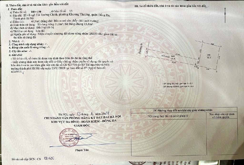 Bán nhà Trường Chinh - diện tích 31m2 4 tầng - gần ô tô - giá 7,95 tỷ