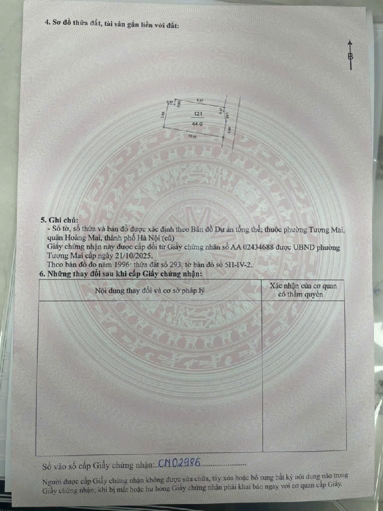 Bán nhà Nguyễn An Ninh - diện tích 44m2 6 tầng - nhà riêng sổ đỏ - giá 15,95 tỷ