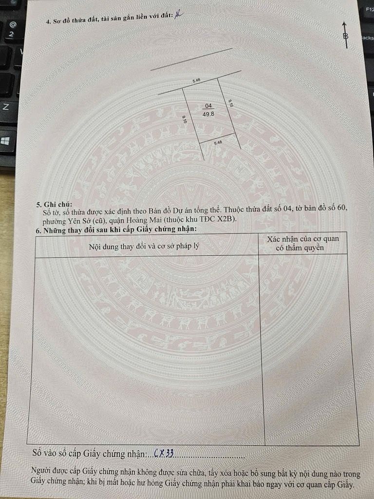 Bán nhà Yên Sở - diện tích 49,8m2 3 tầng - Ô tô tránh - giá 17,5 tỷ