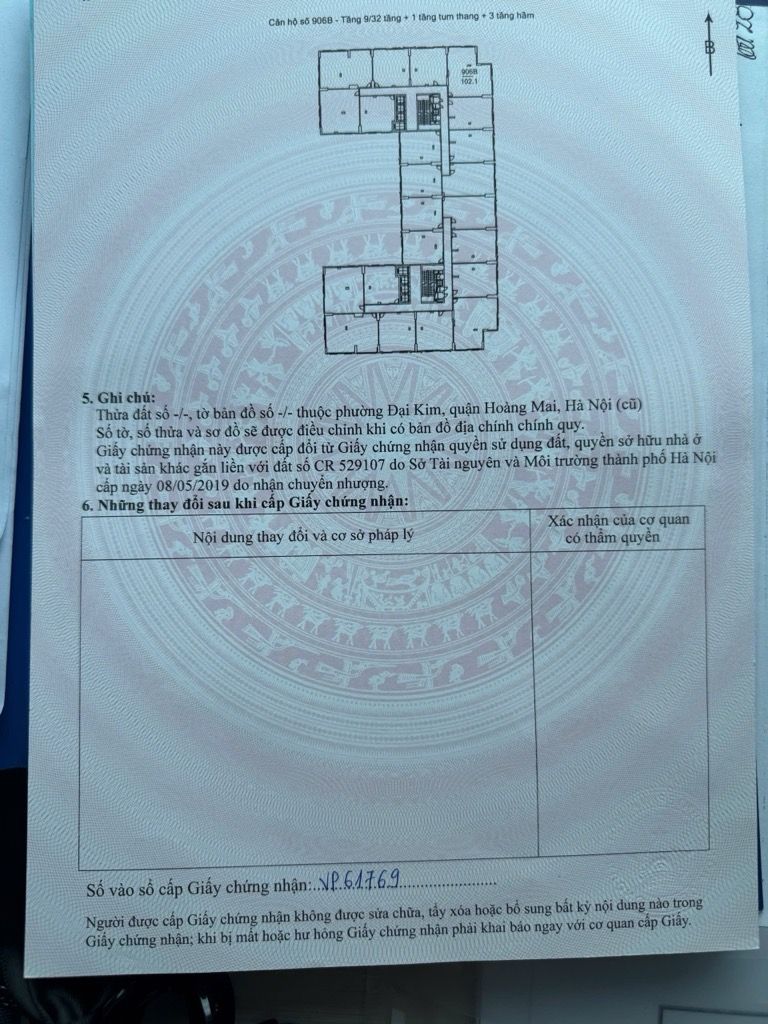 Bán nhà Đại Từ - diện tích 102m2 9 tầng - Căn hộ CC Eco Lake View - giá 9,4 tỷ