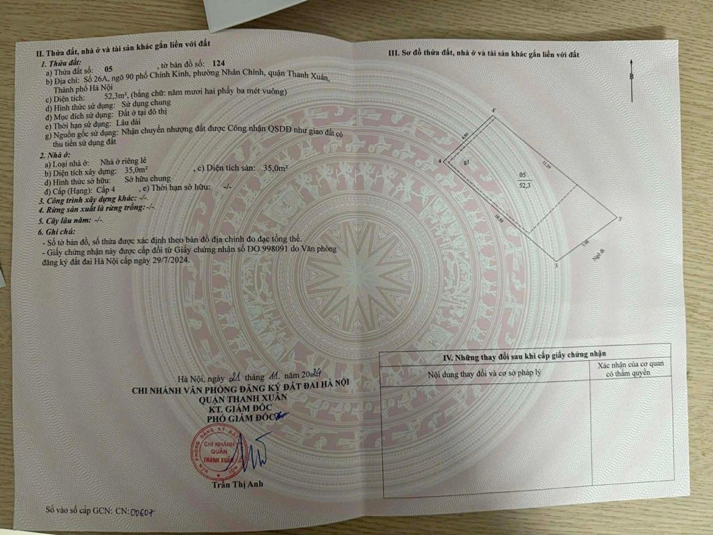 Bán nhà Chính Kinh - diện tích 52.3m2 6 tầng - Ô tô lý thuyết - giá 15,5 tỷ