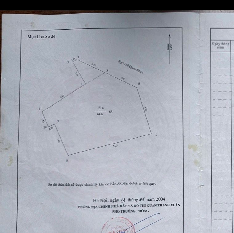 Bán nhà Quan Nhân - diện tích 44,6m2 4 tầng - Ngõ ô tô thông - giá 10,9 tỷ