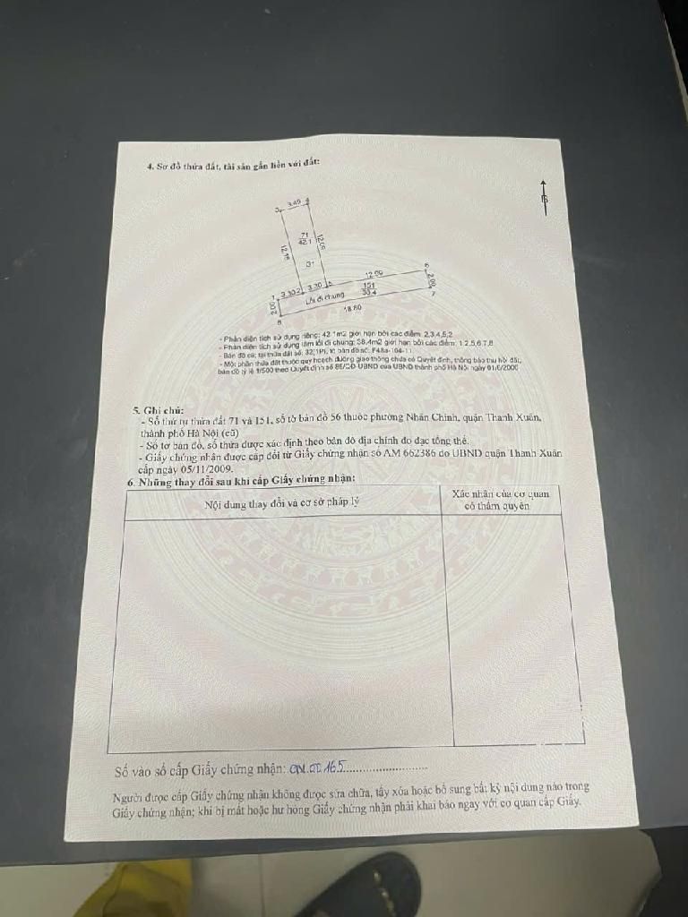 Bán nhà Quan Nhân - diện tích 42m2 5 tầng - Nhà dân xây chắc chắn, mặt tiền thoáng sáng - giá 9,5 tỷ