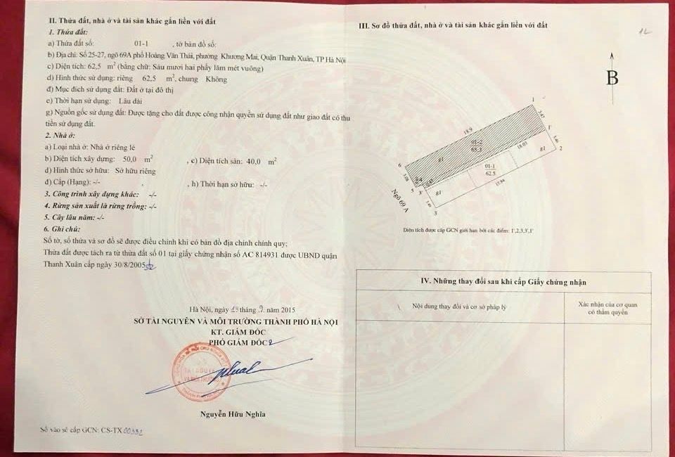 Bán nhà Hoàng Văn Thái - diện tích 63m2 1 tầng - PHÂN LÔ Ô TÔ TRÁNH - giá 13,5 tỷ