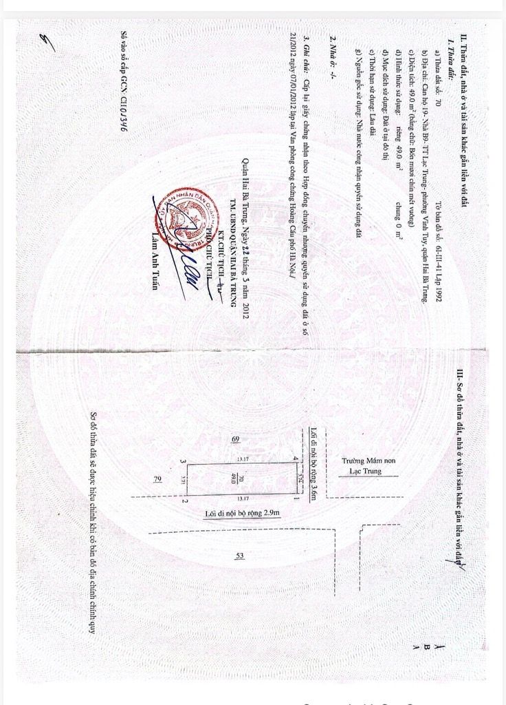 Bán nhà Lạc Trung - diện tích 49m2 3 tầng - Lô góc, ô tô đỗ cửa - giá 19 tỷ