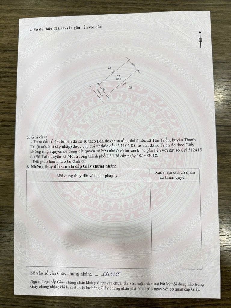 Bán nhà Tái định cư Triều Khúc - diện tích 60m2 1 tầng - Đất hiếm kinh doanh - giá 19,5 tỷ