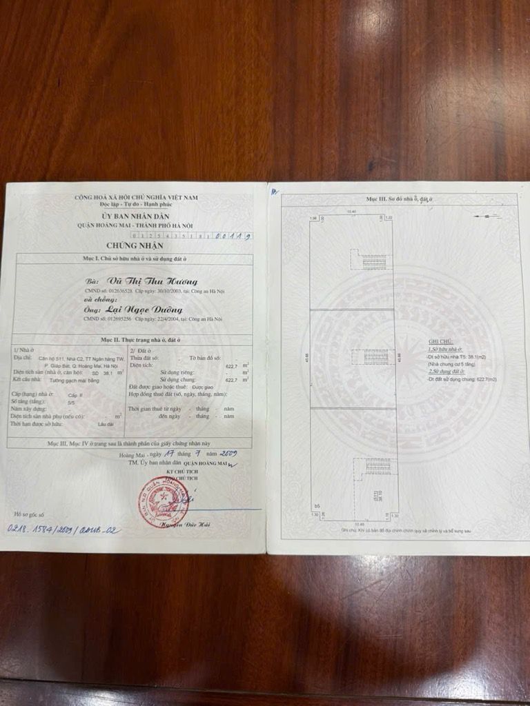 Bán nhà Giải Phóng - diện tích 38.1m2 1 tầng - Tập thể Ngân Hàng TW - giá 4,5 tỷ