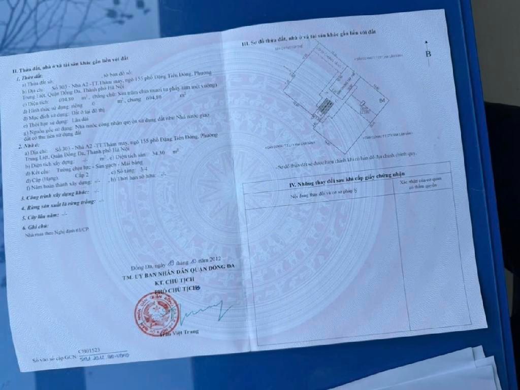 Bán nhà Đặng Tiến Đông - diện tích 34,3m2 3 tầng - Căn hộ đẹp như chung cư - giá 5,4 tỷ