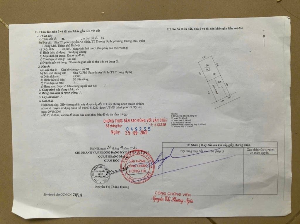 Bán nhà Nguyễn An Ninh - diện tích 110m2 3 tầng - ngõ siêu đẹp - giá 4,3 tỷ