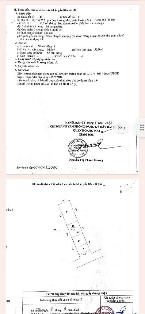 Bán nhà Nguyễn An Ninh - diện tích 54m2 2 tầng - gần ô tô - giá 14,5 tỷ