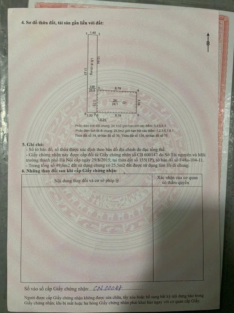 Bán nhà Quan Nhân - diện tích 24,1m2 5 tầng - Nhà mới trung tâm - giá 7,6 tỷ