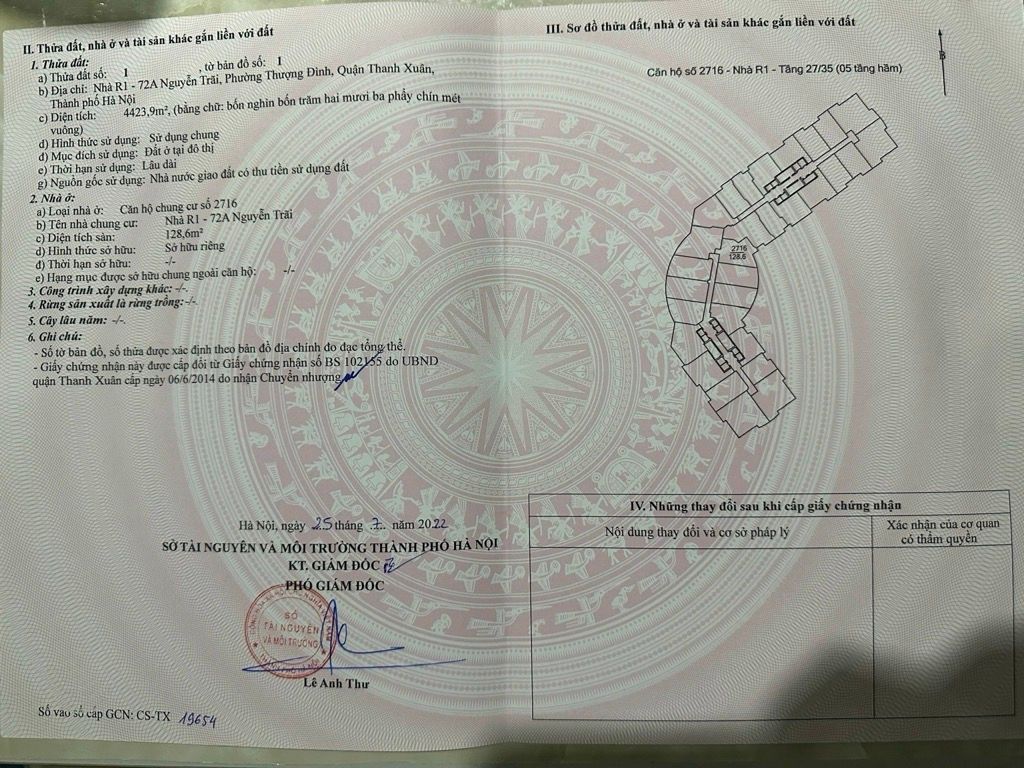 Bán nhà Nguyễn Trãi - diện tích 129m2 27 tầng - Căn hộ cao cấp tầng trung - giá 14,5 tỷ