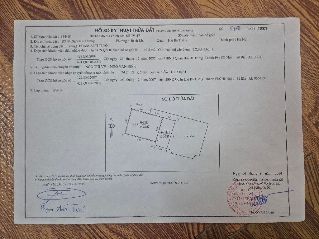 Bán nhà Bạch Mai - diện tích 35m2 6 tầng - Nhà đẹp gần phố - giá 8,5 tỷ