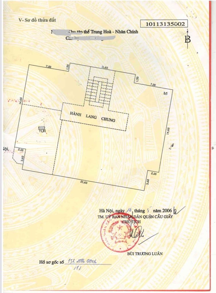 Bán nhà Quan Nhân - diện tích 71.9m2 1 tầng - Lô Góc - giá 4,99 tỷ