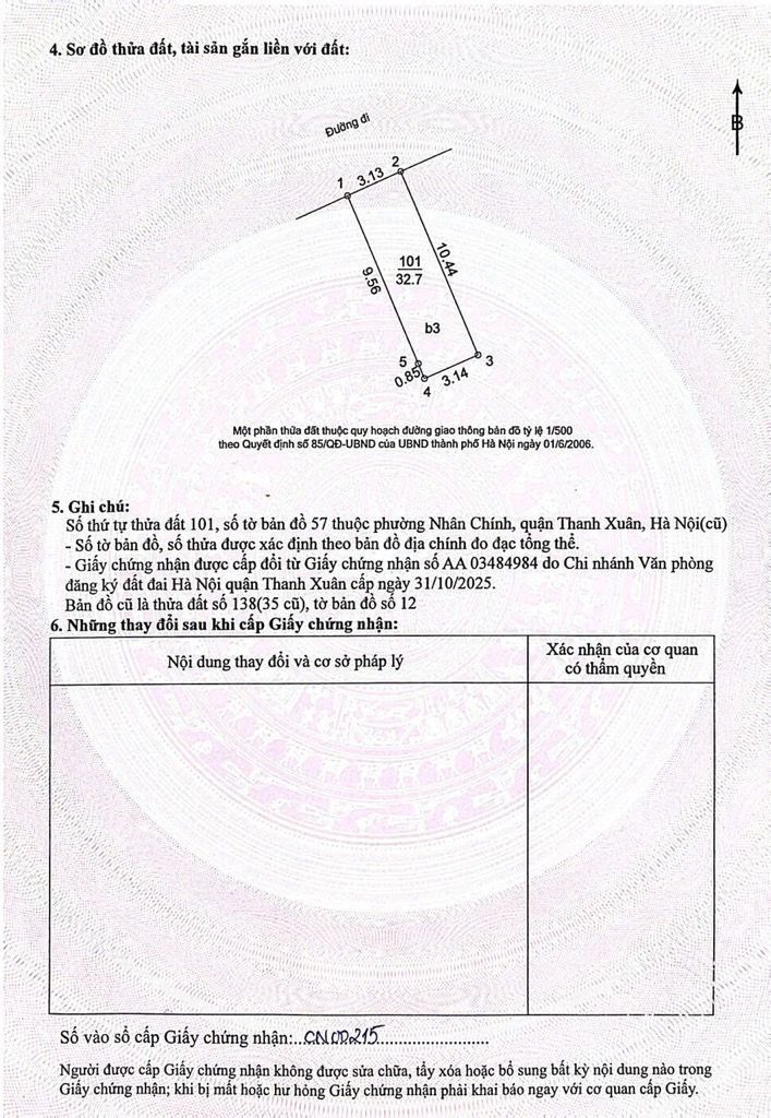 Bán nhà Quan Nhân - diện tích 33m2 4 tầng - 2 mặt thoáng - giá 7,9 tỷ