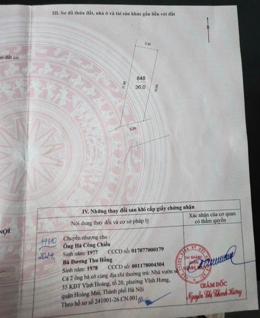 Bán nhà Đông Thiên - diện tích 36m2 5 tầng - Ô tô đỗ cửa - giá 11,9 tỷ