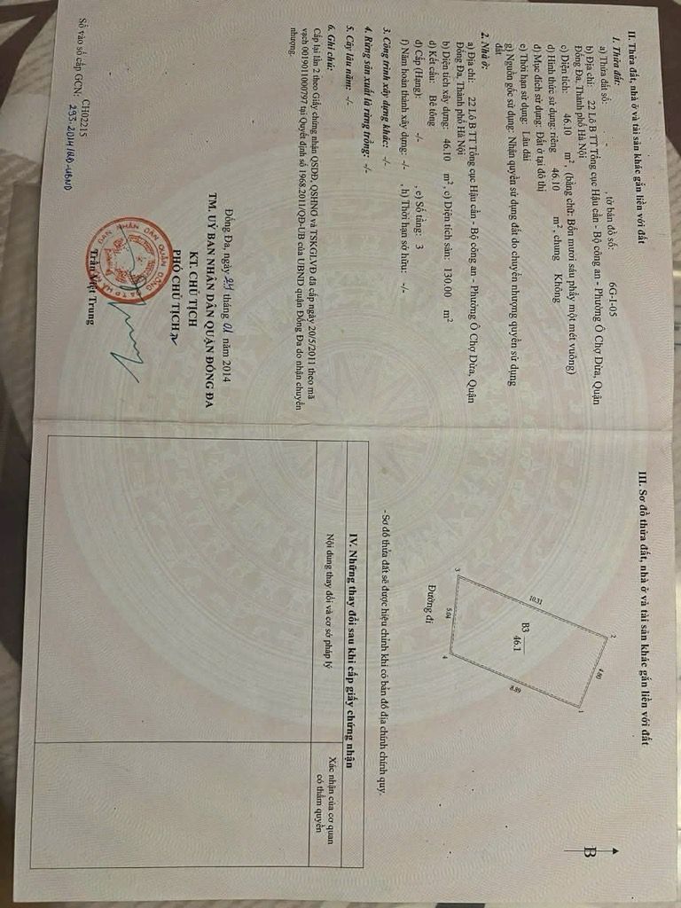 Bán nhà Nguyễn Phúc Lai - diện tích 46m2 6 tầng - ô tô tránh, ô tô vào nhà - giá 23 tỷ