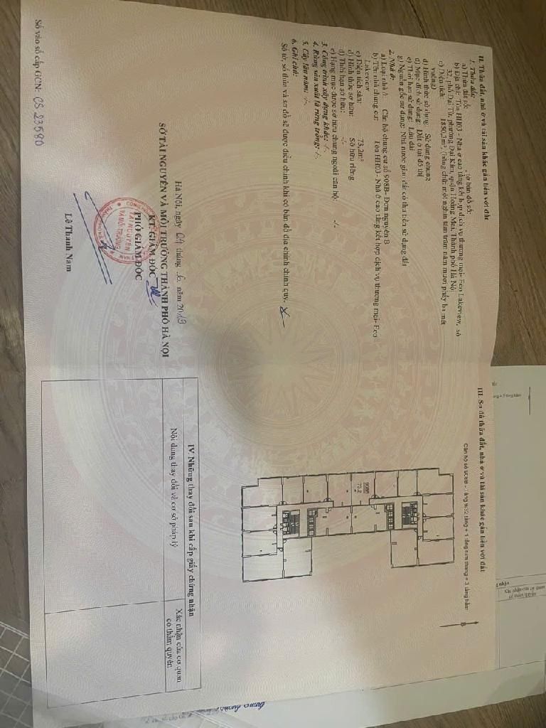 Bán nhà Đại Từ - diện tích 73,2m2 1 tầng - Căn hộ chung cư cao cấp - giá 6,6 tỷ