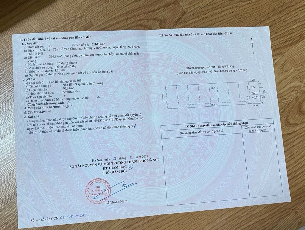 Bán nhà Ngõ Văn Chương - diện tích 65m2 1 tầng - Tập thể Văn Chương - giá 4,5 tỷ