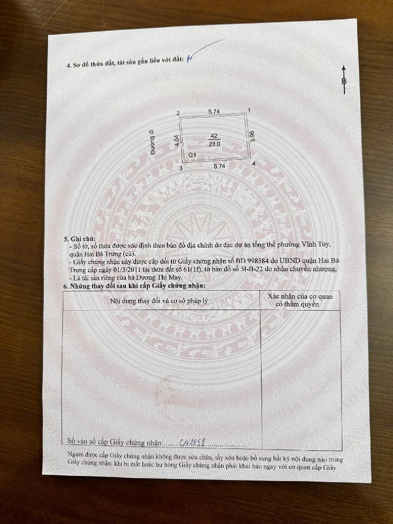 Bán nhà Minh Khai - diện tích 23m2 5 tầng - Ô TÔ 50M - giá 0 tỷ