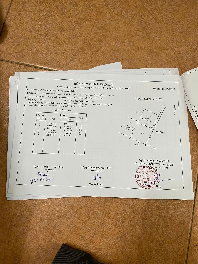 Bán nhà Lĩnh Nam - diện tích 75.6m2 1 tầng - ngõ thông - giá 0 tỷ