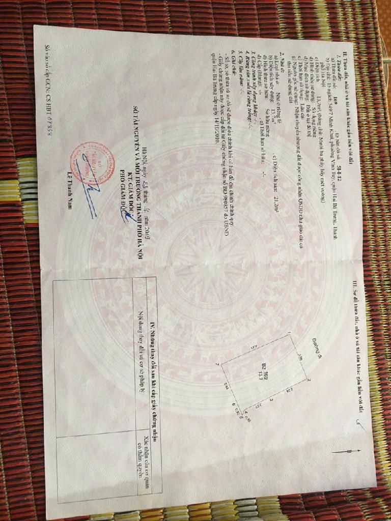 Bán nhà Minh Khai - diện tích 14m2 4 tầng - Gần mặt phố - giá 4,5 tỷ