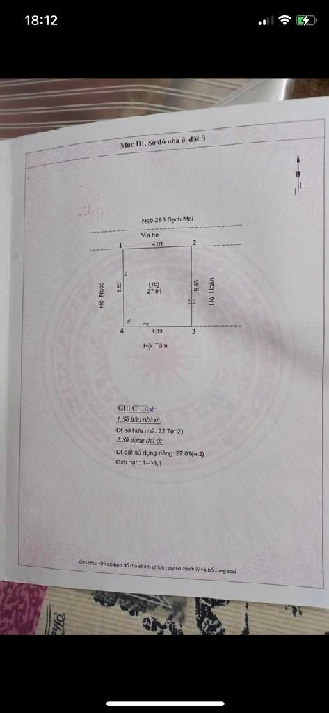 Bán nhà Bạch Mai - diện tích 27m2 5 tầng - Ô tô qua - giá 15 tỷ