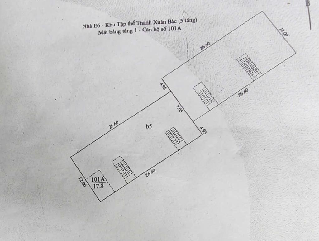 Bán nhà E6 TT Thanh Xuân Bắc - diện tích 54m2 1 tầng - ô tô tránh - giá 4,75 tỷ