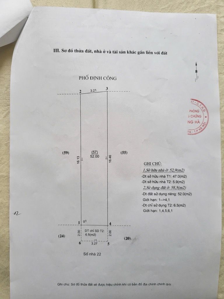 Bán nhà Định Công - diện tích 52m2 3 tầng - Nhà mặt phố - giá 23 tỷ