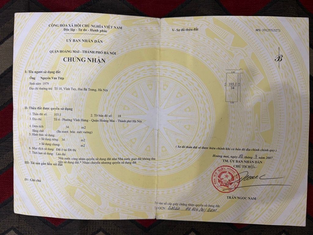 Bán nhà Vĩnh Hưng - diện tích 34m2 4 tầng - Lô góc 3 mặt ngõ - giá 8,4 tỷ