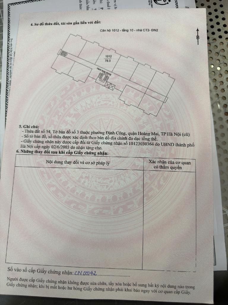 Bán nhà Định Công - diện tích 78m2 10 tầng - Sổ đỏ đẹp, giao dịch ngay - giá 6,4 tỷ