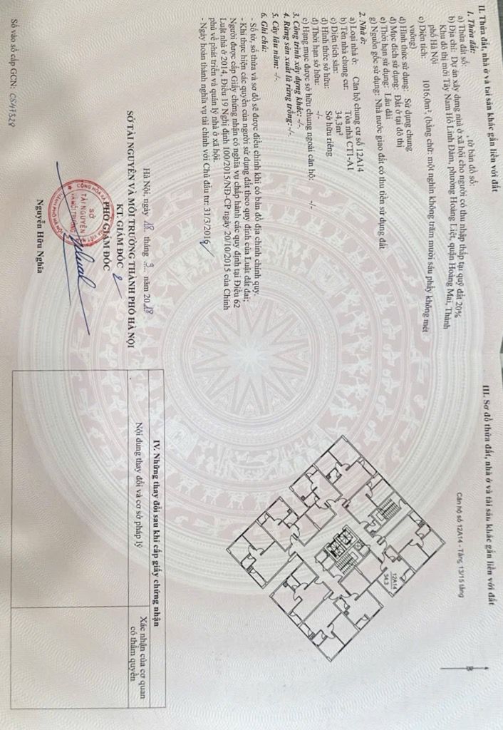 Bán nhà Tây Nam Linh Đàm - diện tích 34.3m2 12 tầng - Nhà đẹp hiếm có - giá 3,45 tỷ