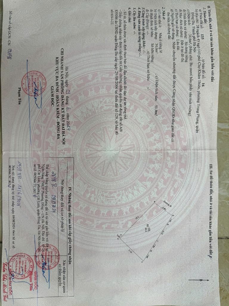 Bán nhà Ngõ Chợ Khâm Thiên - diện tích 35m2 6 tầng - Thang máy - giá 9,5 tỷ