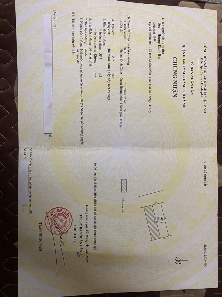 Bán nhà Định Công - diện tích 35,7m2 5 tầng - Ô tô tránh - giá 12,8 tỷ