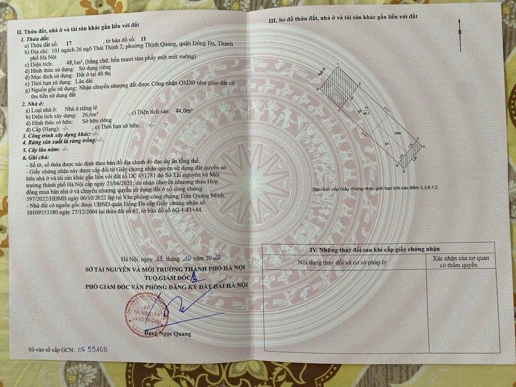 Bán nhà Yên Lãng - diện tích 48m2 6 tầng - Thang máy - giá 21 tỷ