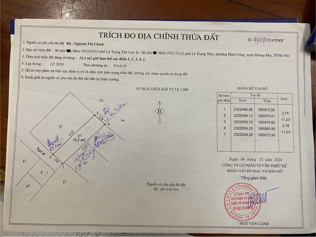 Bán nhà Lê Trọng Tấn - diện tích 31.1m2 2 tầng - Nhà mới ở luôn - giá 2,5 tỷ