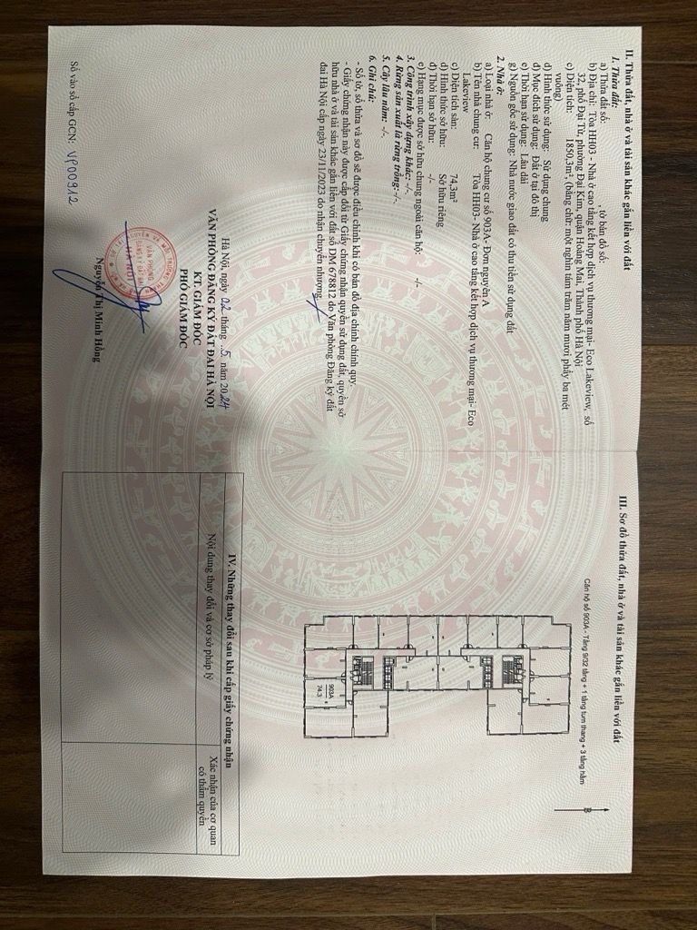 Bán nhà Đại Từ - diện tích 74.3m2 1 tầng - VIEW ĐẸP - giá 6,9 tỷ