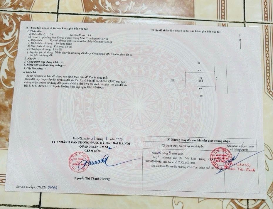 Bán nhà Tam Trinh - diện tích 33,4m2 6 tầng - Nhà đẹp thang máy - giá 12 tỷ