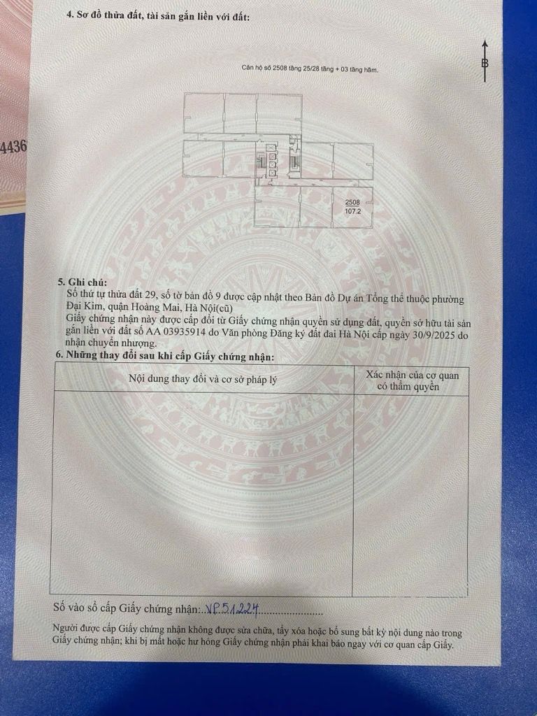 Bán nhà Đại Kim - diện tích 108m2 25 tầng - Căn hộ siêu đẹp đẳng cấp sang trọng - giá 8,39 tỷ