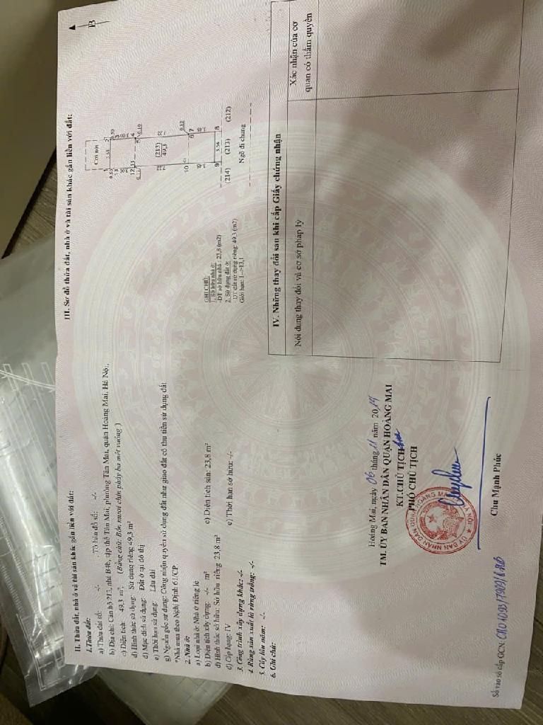 Bán nhà Tân Mai - diện tích 49m2 2 tầng - Nhà dân xây - giá 11,5 tỷ