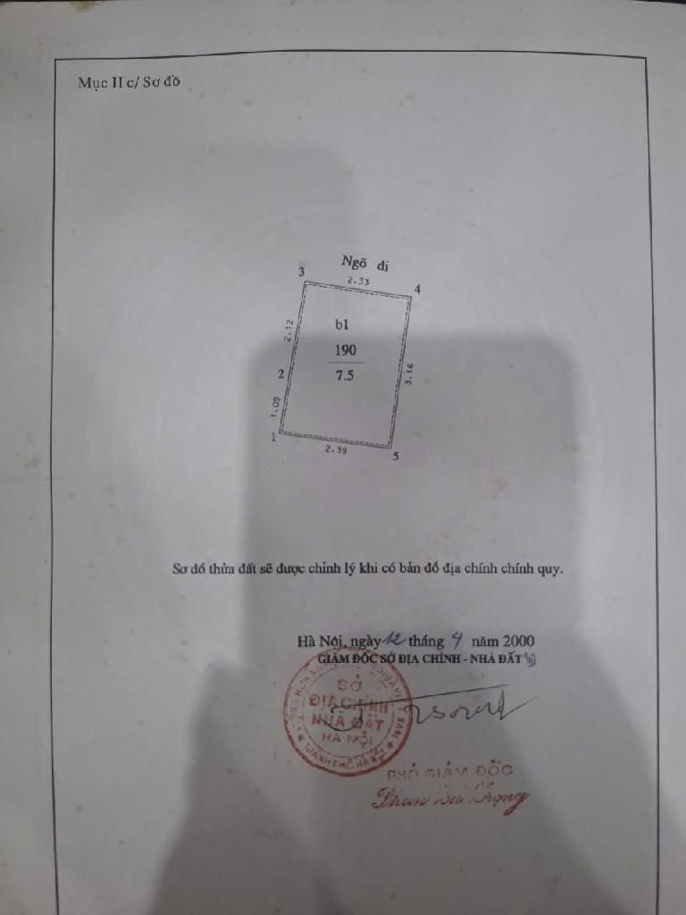 Bán nhà Đê Tô Hoàng - diện tích 7,5m2 2 tầng - Nhà cũ xác định bán đất tặng nhà - giá 1,265 tỷ