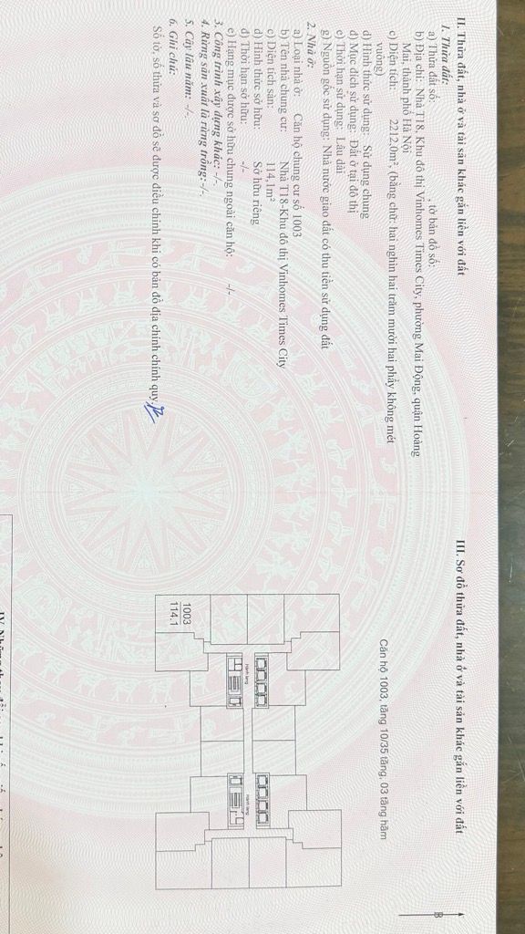 Bán nhà KĐT Vinhomes Times city - diện tích 114.1m2 10 tầng - Lô góc thoáng sáng - giá 13,68 tỷ