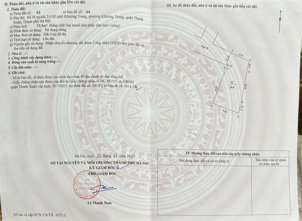 Bán nhà Khương Trung - diện tích 29m2 4 tầng - Nhà thiết kế cầu thang cuối - giá 5,95 tỷ