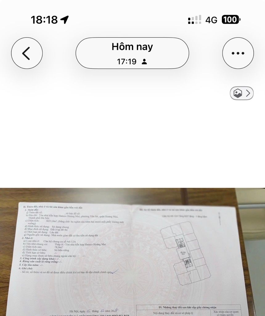 Bán nhà Hoàng Mai - diện tích 78.9m2 1 tầng - đầy đủ nội thất - giá 5,7 tỷ