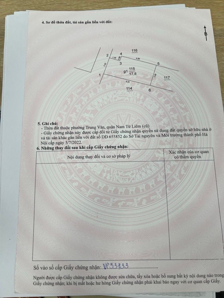 Bán nhà Vũ Hữu - diện tích 17.8m2 4 tầng - Thổ cư dưới 6 tỷ - giá 5,6 tỷ