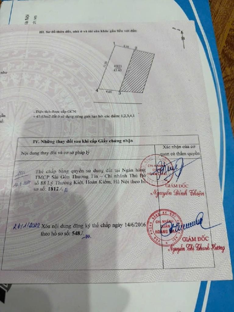 Bán nhà Nam Dư - diện tích 43.6m2 5 tầng - Mặt ngõ thông ô tô tránh - giá 12,2 tỷ