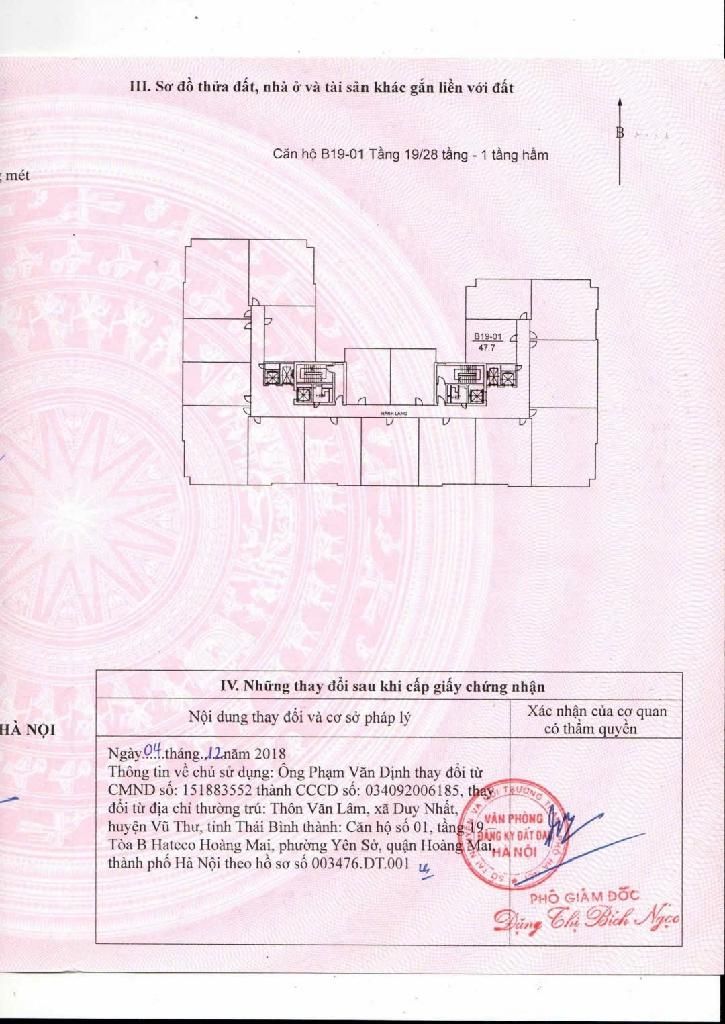 Bán nhà Hưng Phúc - diện tích 48m2 19 tầng - Nhà đẹp tầng trung - giá 4,3 tỷ