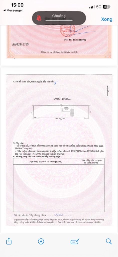 Bán nhà Quỳnh Mai - diện tích 62m2 1 tầng - Ô TÔ TRÁNH - giá 5,5 tỷ
