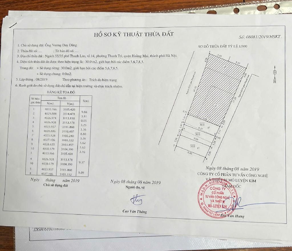 Bán nhà Thanh Lân - diện tích 30m2 2 tầng - ô tô tránh - giá 3,4 tỷ